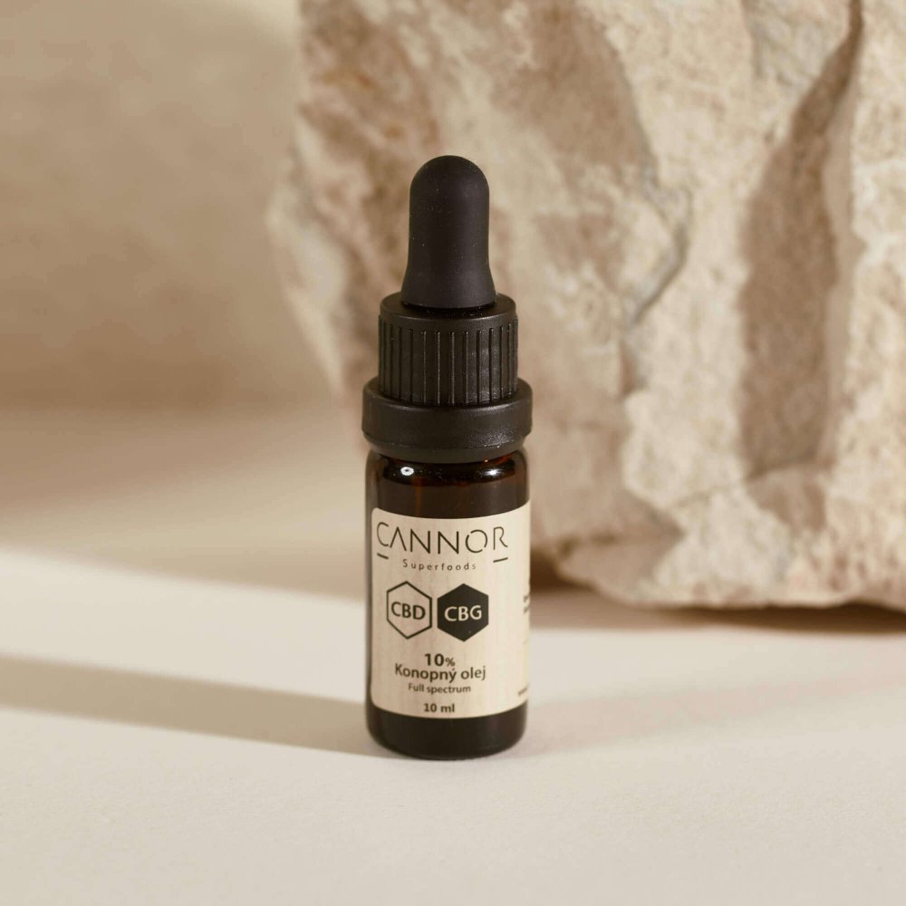 Cannor CBD-CBG Konopný olej plné spektrum 10%, 10 ml