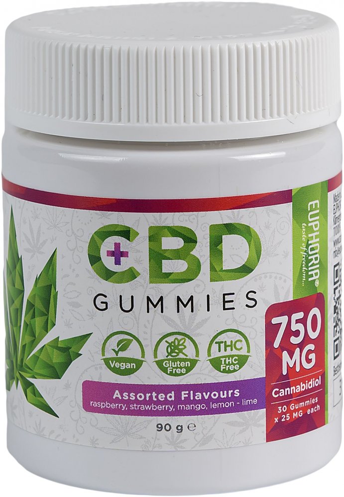 Euphoria CBD Gummies 750 mg, 30 stuks x 25 mg
