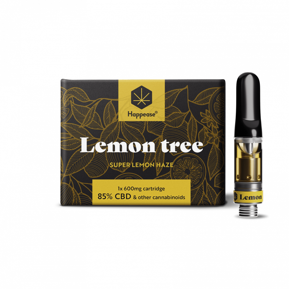Happease CBD cartridge Lemon Tree 600 mg, 85% CBD, 0,5 ml