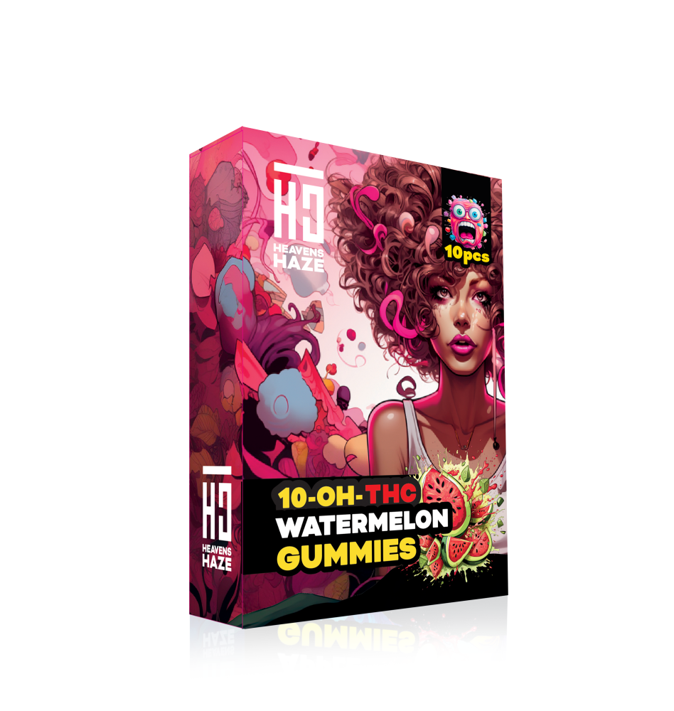 Heavens Haze 10-OH-THC Gummies Watermeloen, 10 stuks x 40 mg, 400 mg 10-OH-THC