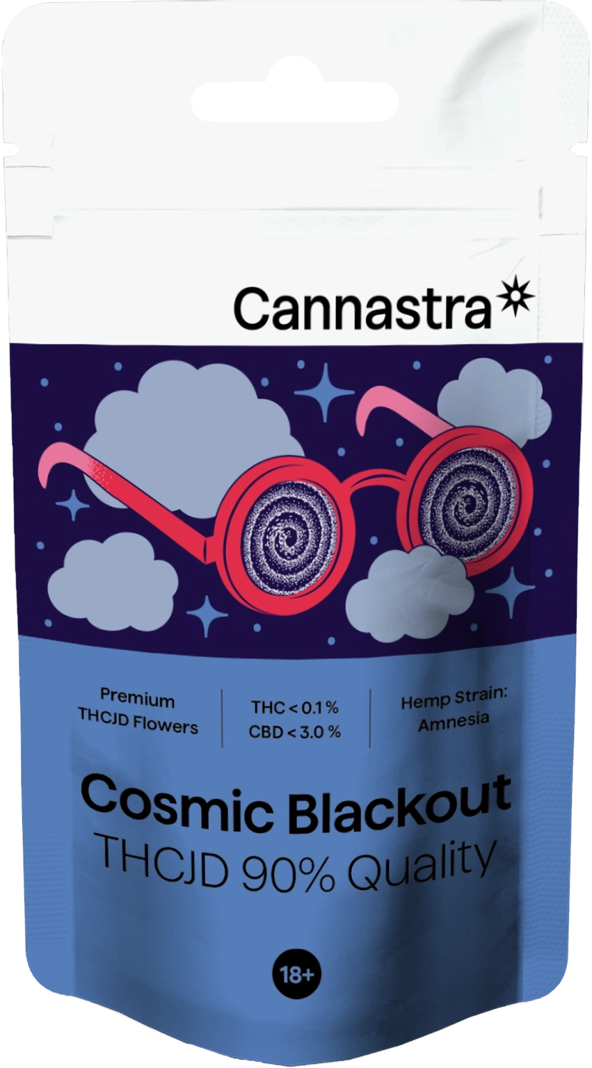 Cannastra THCJD Flower Cosmic Blackout, THCJD 90% kwaliteit, 1g - 100 g