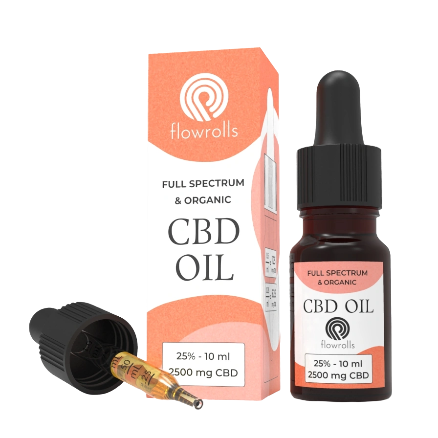 Flowrolls CBD Fullspectrum olie 25%, 2500 mg, 10 ml
