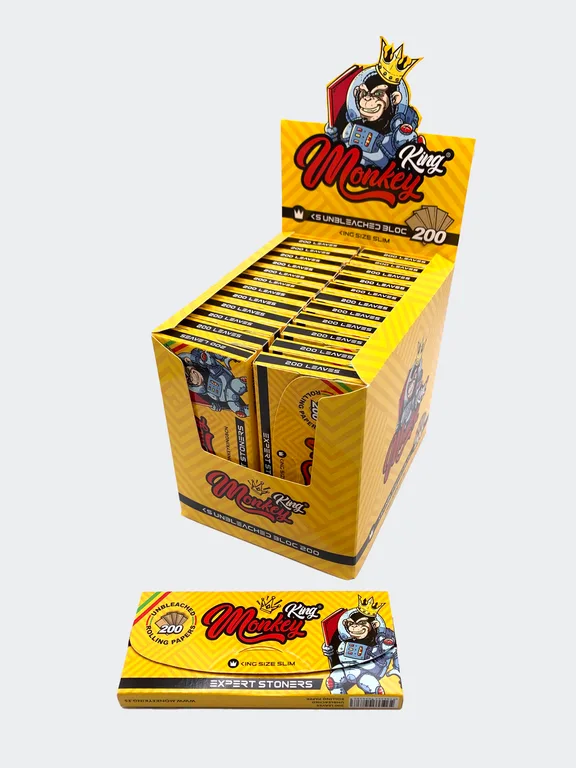 Monkey King Wood King Size Slim, blok 200, 1 brožúra