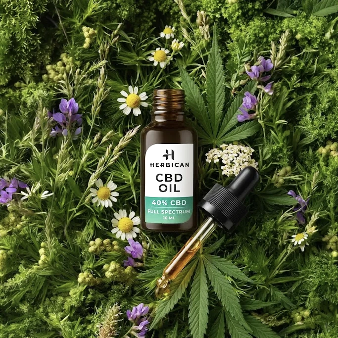 Herbican plnospektrální CBD olej, 40 %, 10 ml