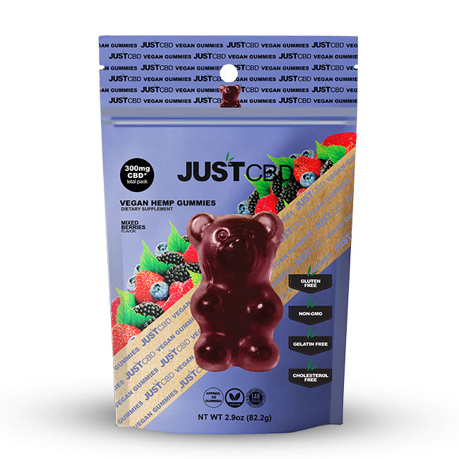 JustCBD veganistische gummies Gemengde Bessen 300 mg CBD