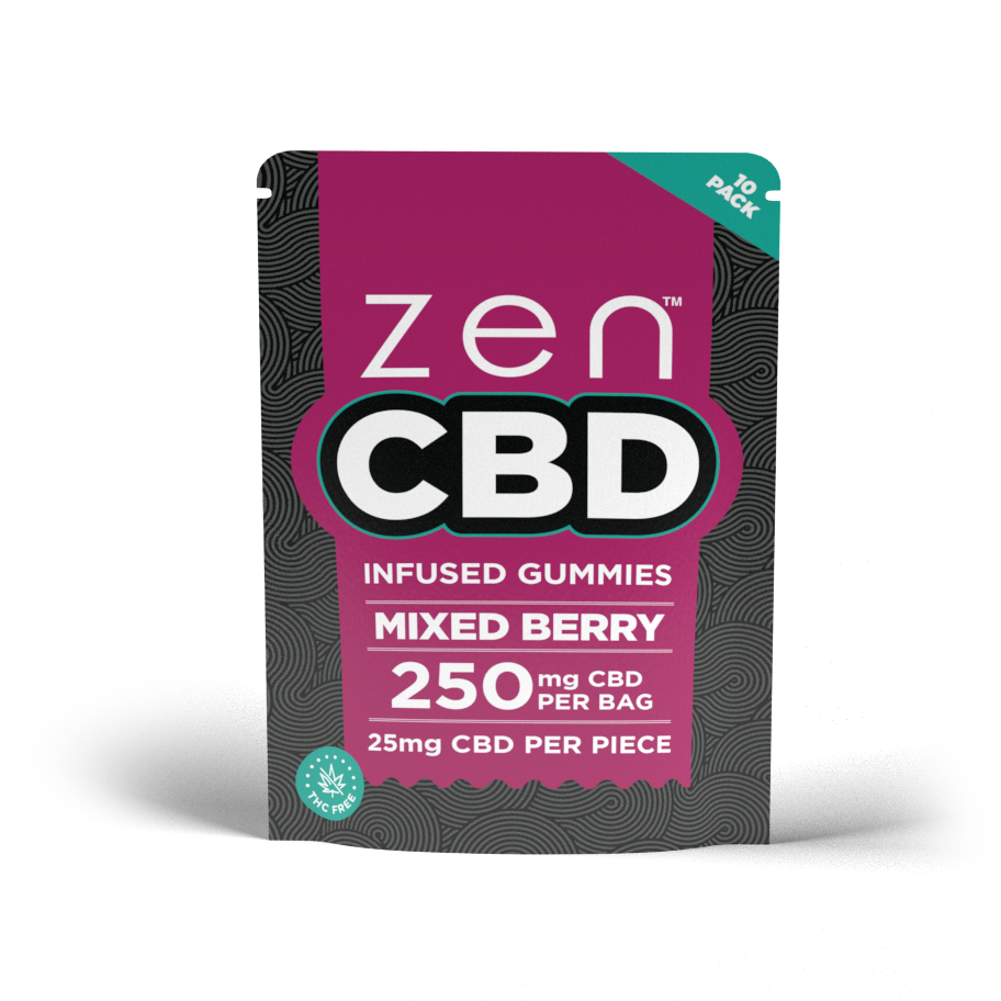 ZEN CBD Gummies - Směs bobulí, 250 mg, 10 ks