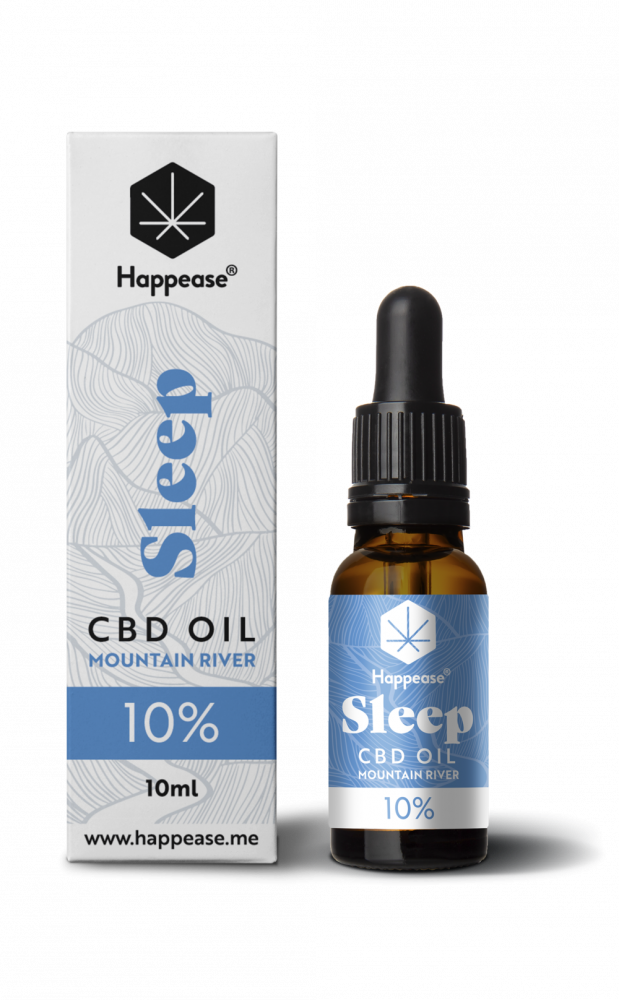 Happease Slaap CBD-olie Mountain River, 10 % CBD, 1000 mg, 10 ml