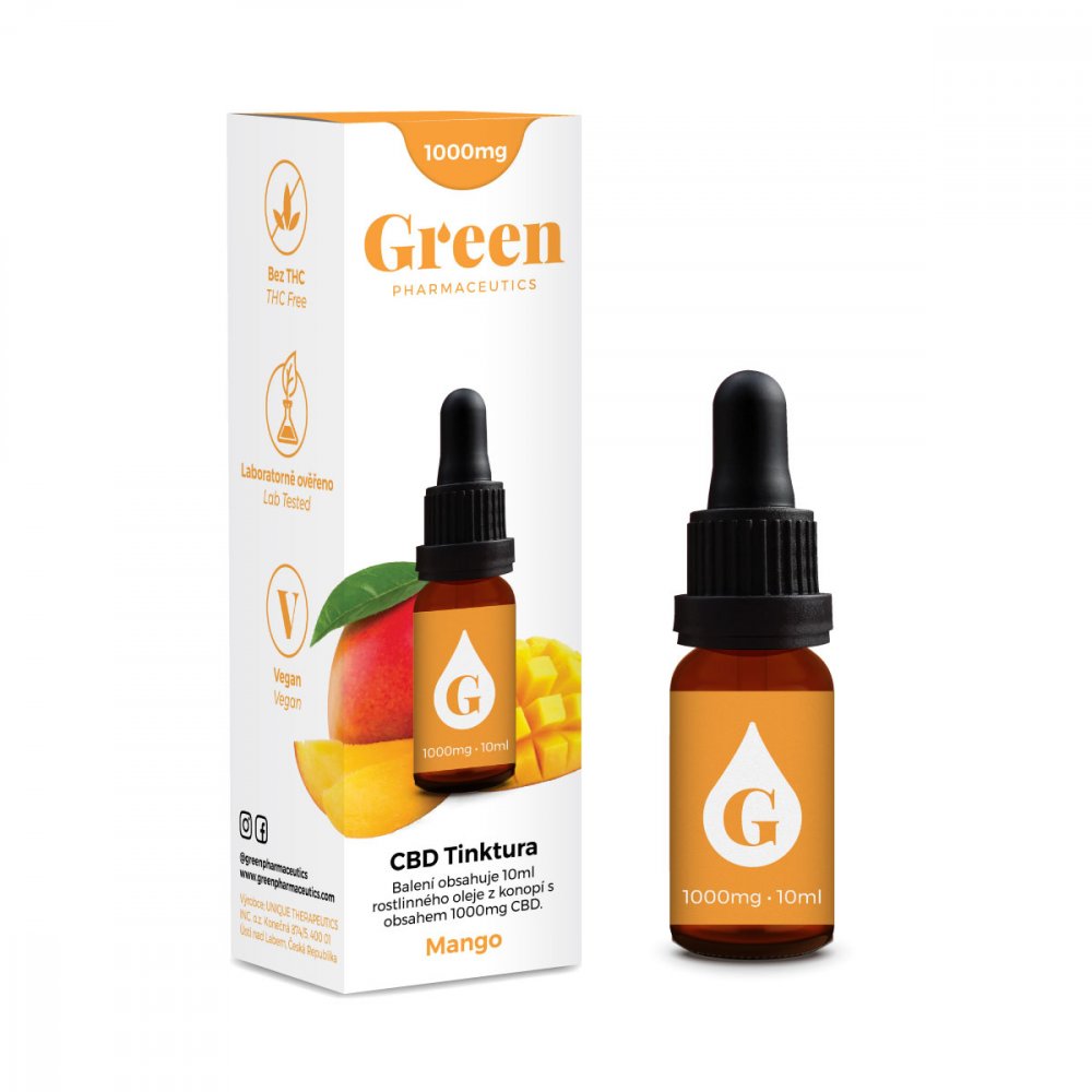 Green Pharmaceutics CBD-mango tinctuur - 10%, 1000 mg, 10 ml