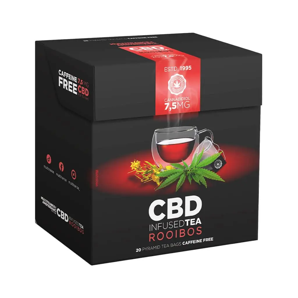 CBD Rooibos Čaj, CBD 7,5 mg, krabička 20 sáčků