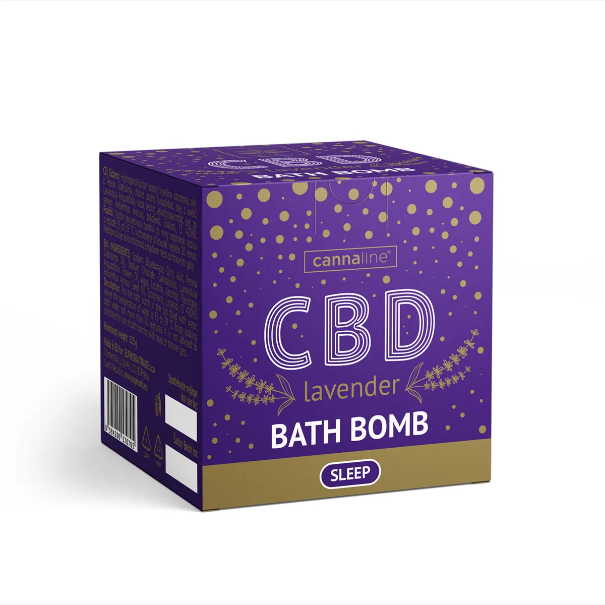 Cannaline Šumivá bomba do kúpeľa s CBD a levanduľou