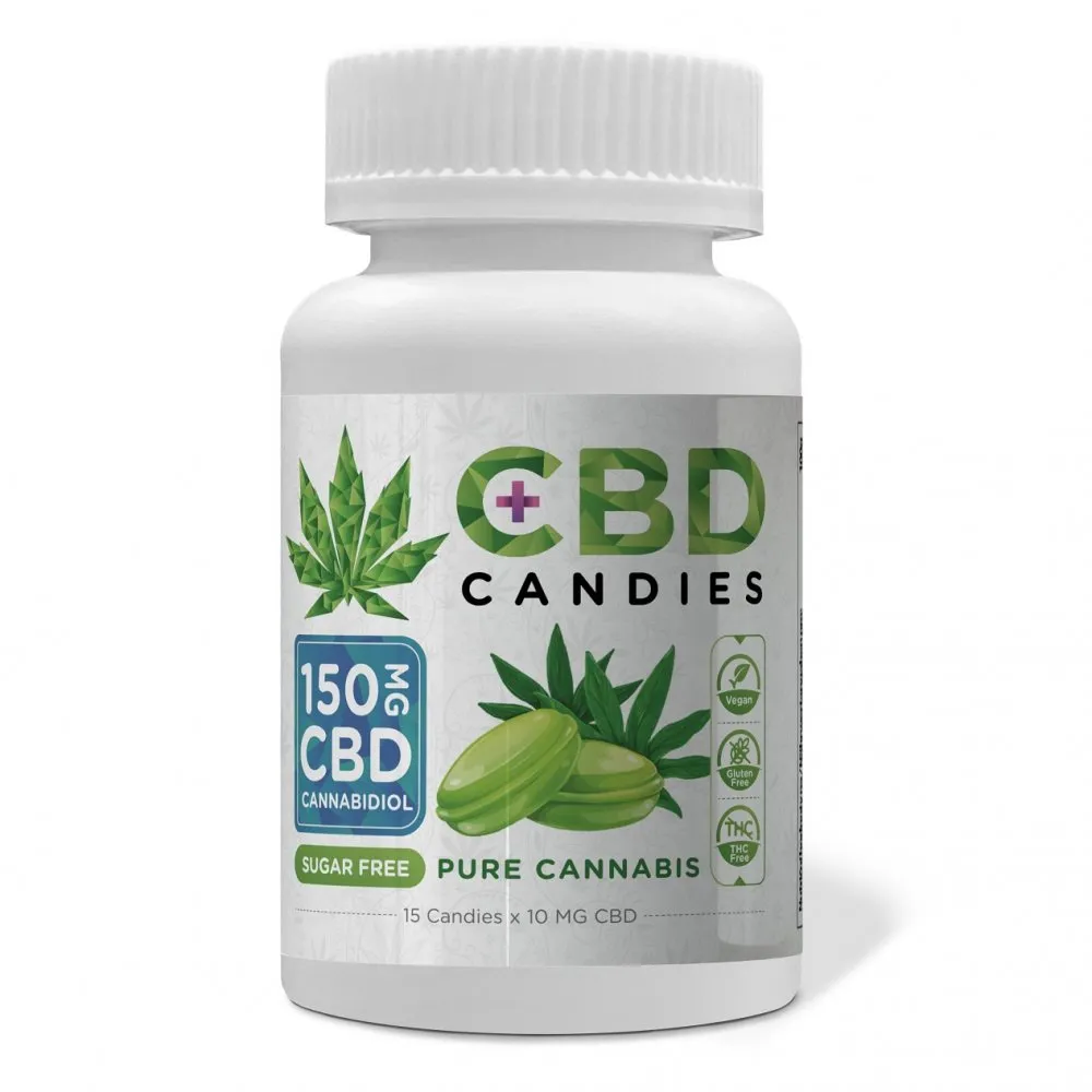 Euphoria CBD cukríky Cannabis 150 mg CBD, 15 ks x 10 mg, 100 g