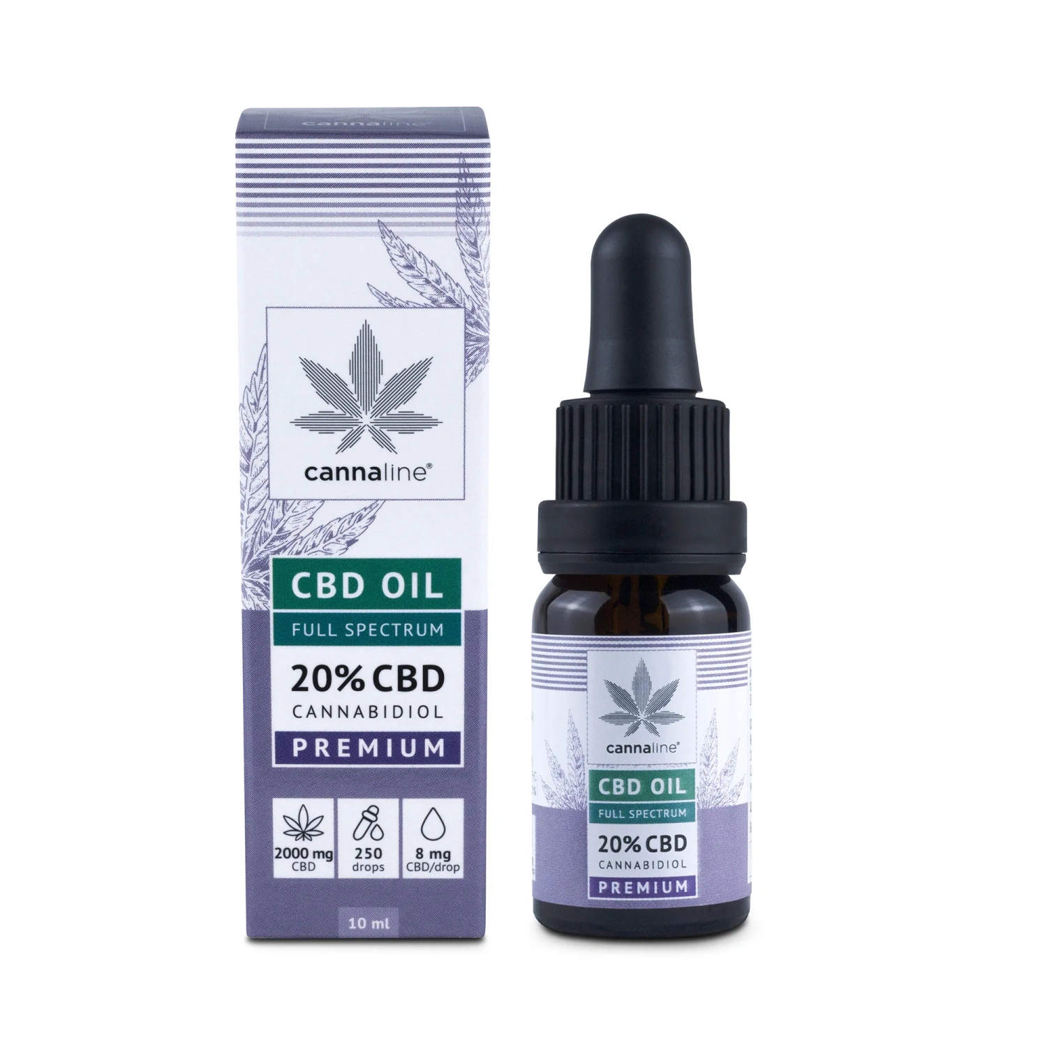 CANNALINE CBD konopný olej 20%, 2000 mg, 10 ml