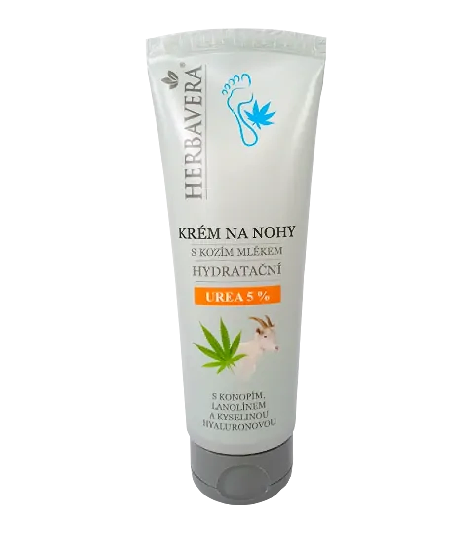 Herbavera hydratačný krém na nohy s kozím mliekom, 120 ml
