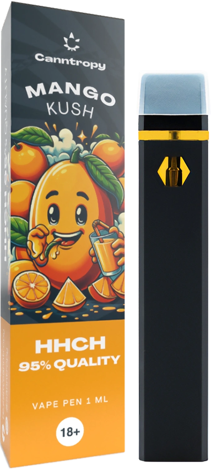 Canntropy HHCH Wegwerp Vape Pen Mango Kush, HHCH kwaliteit 95%, 1 ml