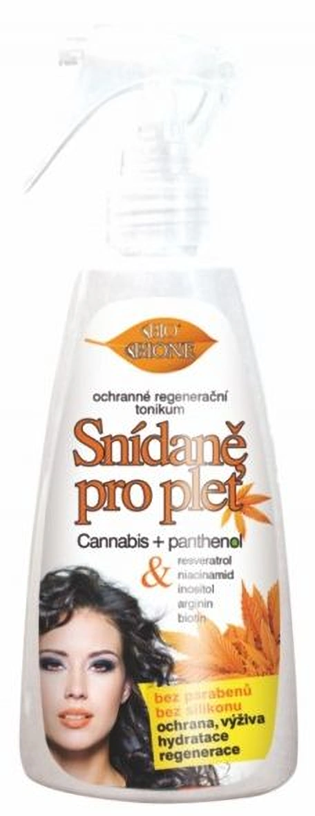 Bione Beschermend en regenererend tonicum Ontbijt voor de huid CANNABIS + panthenol, 260 ml
