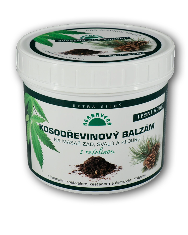 Herbavera Kosodřevinový balzám met rašelinou en konopím 500 ml