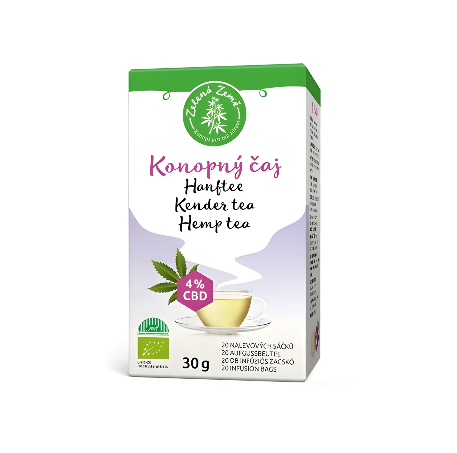 Cannadorra CBD čaj porciovaný, 4% CBD, bio, 20 x 1,5 g