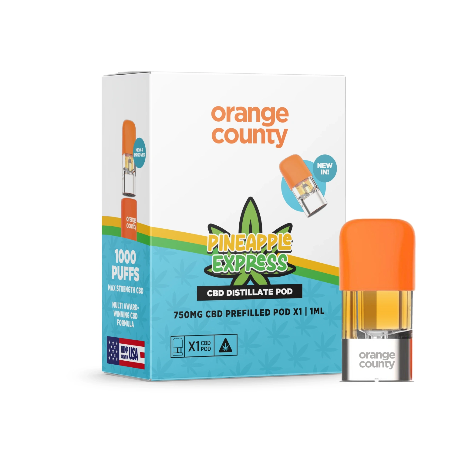 Orange County CBD Prefilled Pod Pineapple Express, 1 ml
