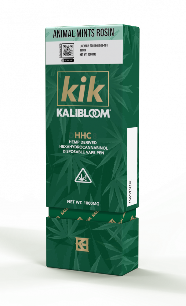Kalibloom HHC Vape Pen Dierlijke munt hars 96%, 1000 mg HHC, 1 ml