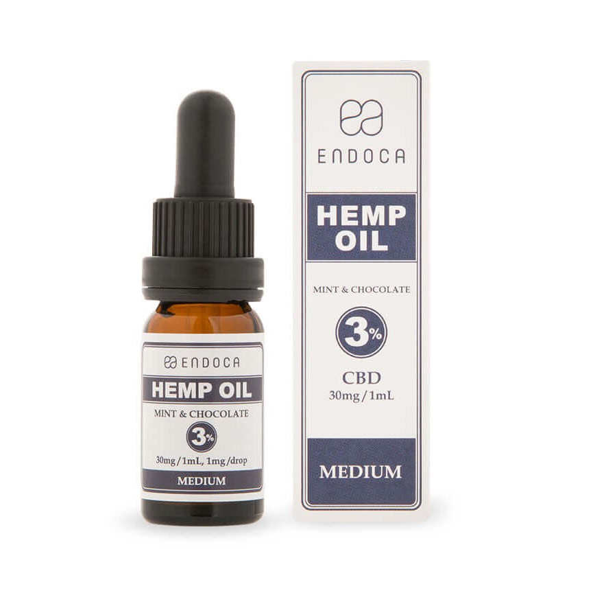 Endoca Chocolademunt hennepolie 900 mg CBD (3%), 30 ml