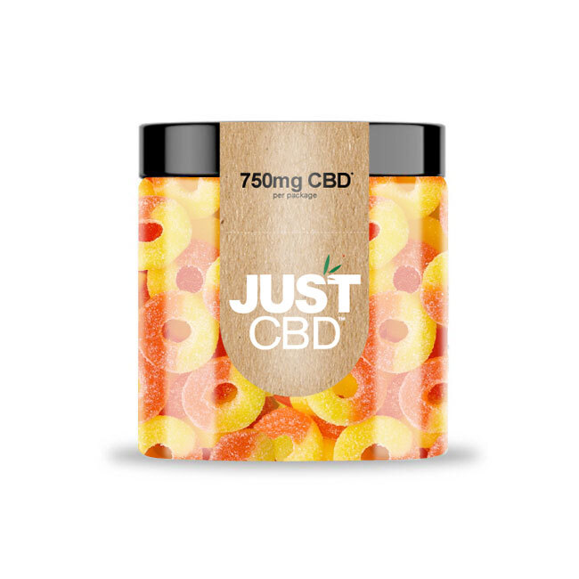 JustCBD Gummies Perzik Ringen 250 mg - 3000 mg CBD