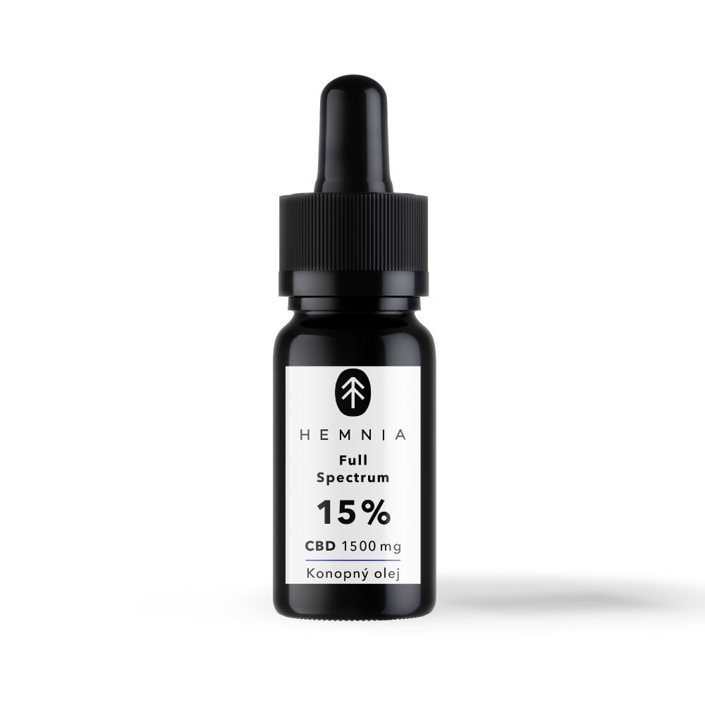 Hemnia Plnospektrálny CBD konopný olej 15%, 1500 mg, 10 ml