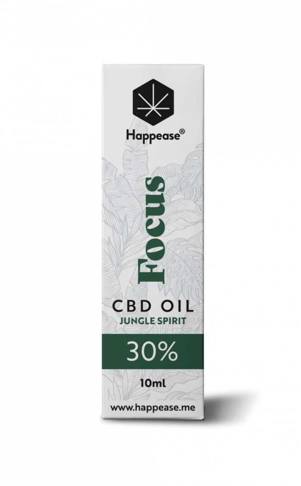 Happease Focus CBD olej Jungle Spirit, 30% CBD, 3000 mg, 10 ml