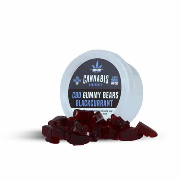 Cannabis Bakehouse CBD Gummi Bears - Čierne ríbezle, 22 ks x 4 mg CBD, 30 g