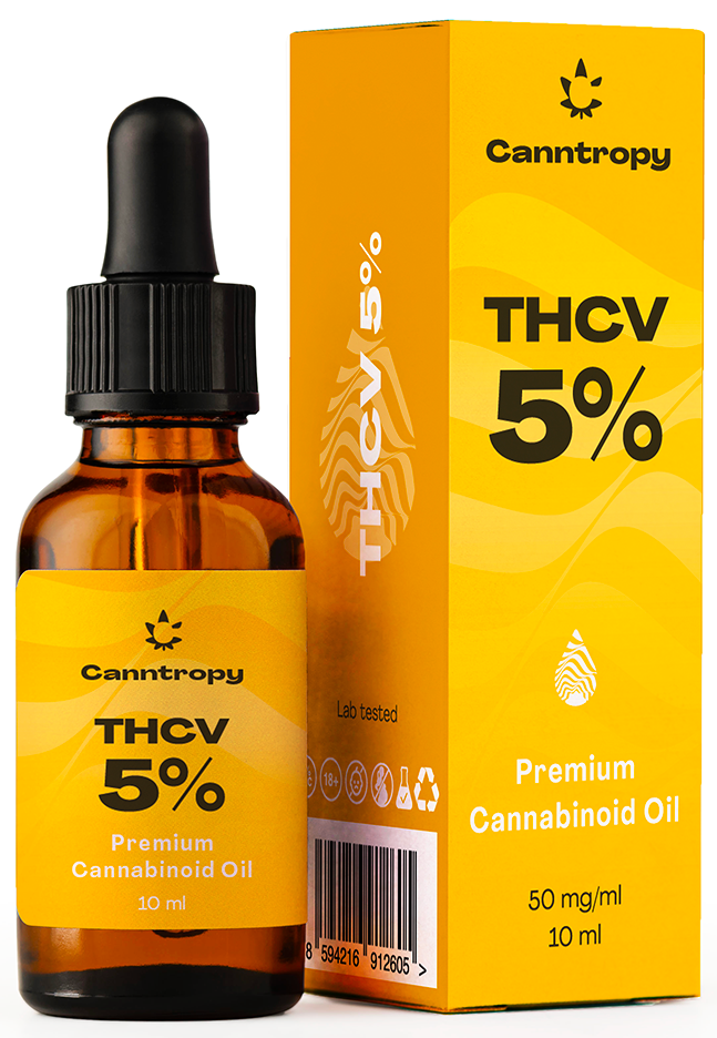 Canntropy THCV prémiový kanabinoidný olej – 5 %, 500 mg, 10 ml
