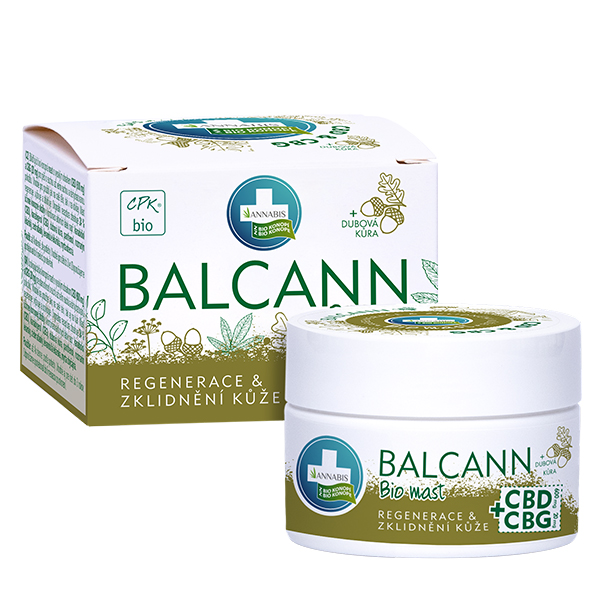 Annabis Balcann OAK Bark Bio konopná masť s CBD a CBG, 50 ml