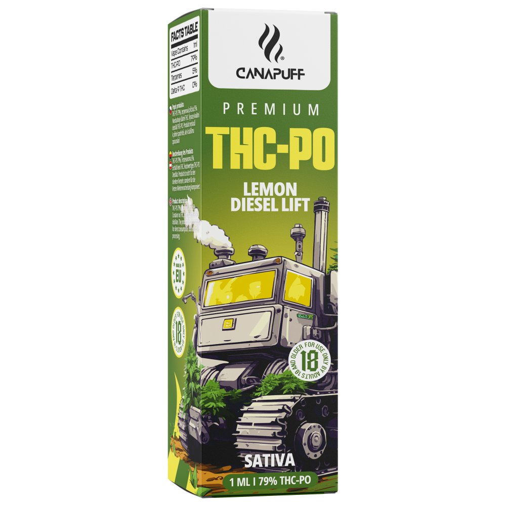CanaPuff Wegwerp Vape Pen Lemon Diesel Lift, 79% THCPO, 1 ml