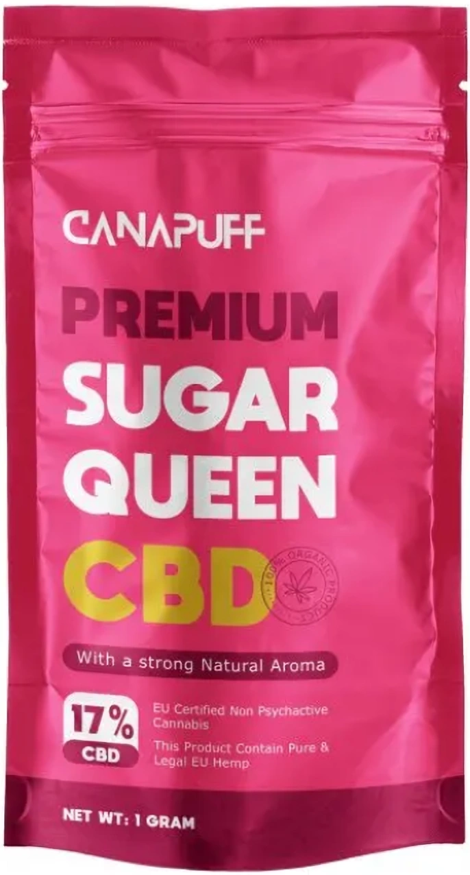 CanaPuff CBD Konopný kvet cukrovej kráľovnej, CBD 17 %, 1 g – 10 g 5 gramov
