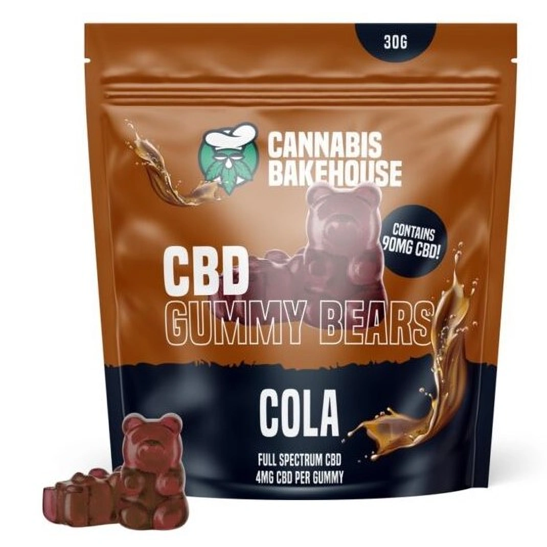 Cannabis Bakehouse CBD Gummi Bears - Cola, 22 ks x 4 mg CBD, 30 g