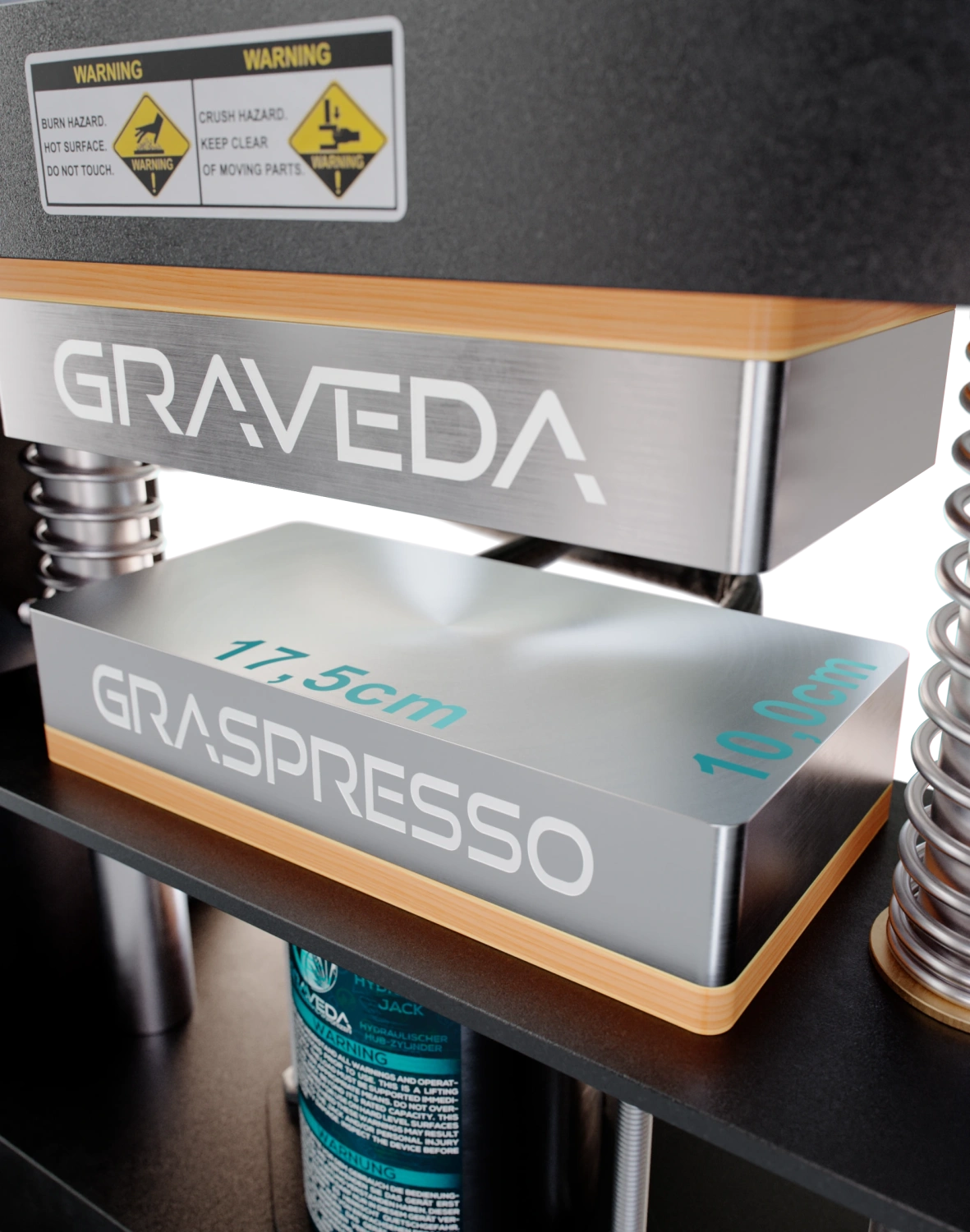 Graveda Graspresso Swing 20T Rosin Press s hydraulickým valcom