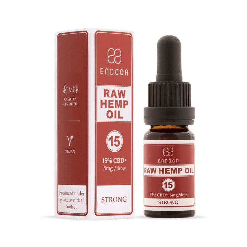 Endoca RAW Konopný olej 1500 mg CBD + CBDa (15%), 10 ml