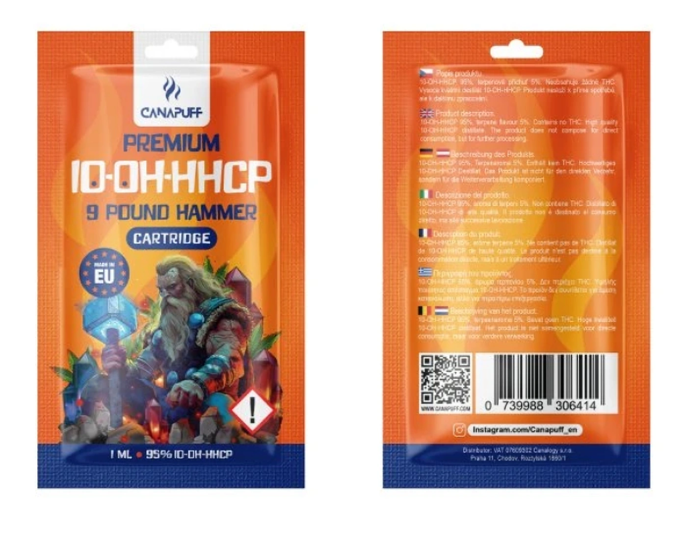 CanaPuff 10-OH-HHCP-patroon 9 pond hamer, 10-OH-HHCP 95%, 1 ml
