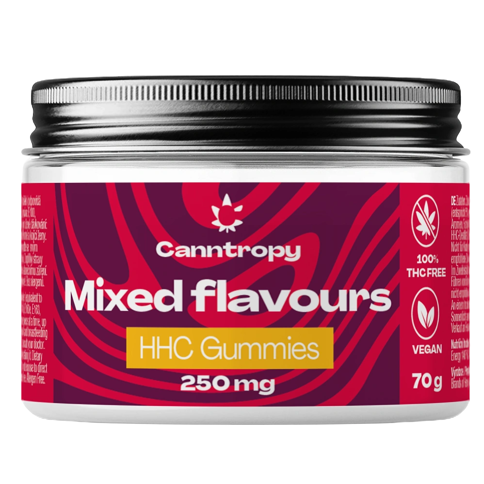 Canntropy HHC Fruit Gummies Smaakmix, 250 mg HHC, 10 stuks x 25 mg, 70 g