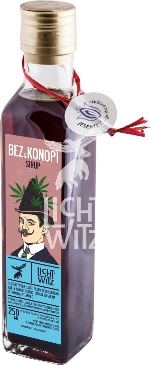 Lichtwitz Siroop met konopí en černého bezu 250 ml Bez & Konopí