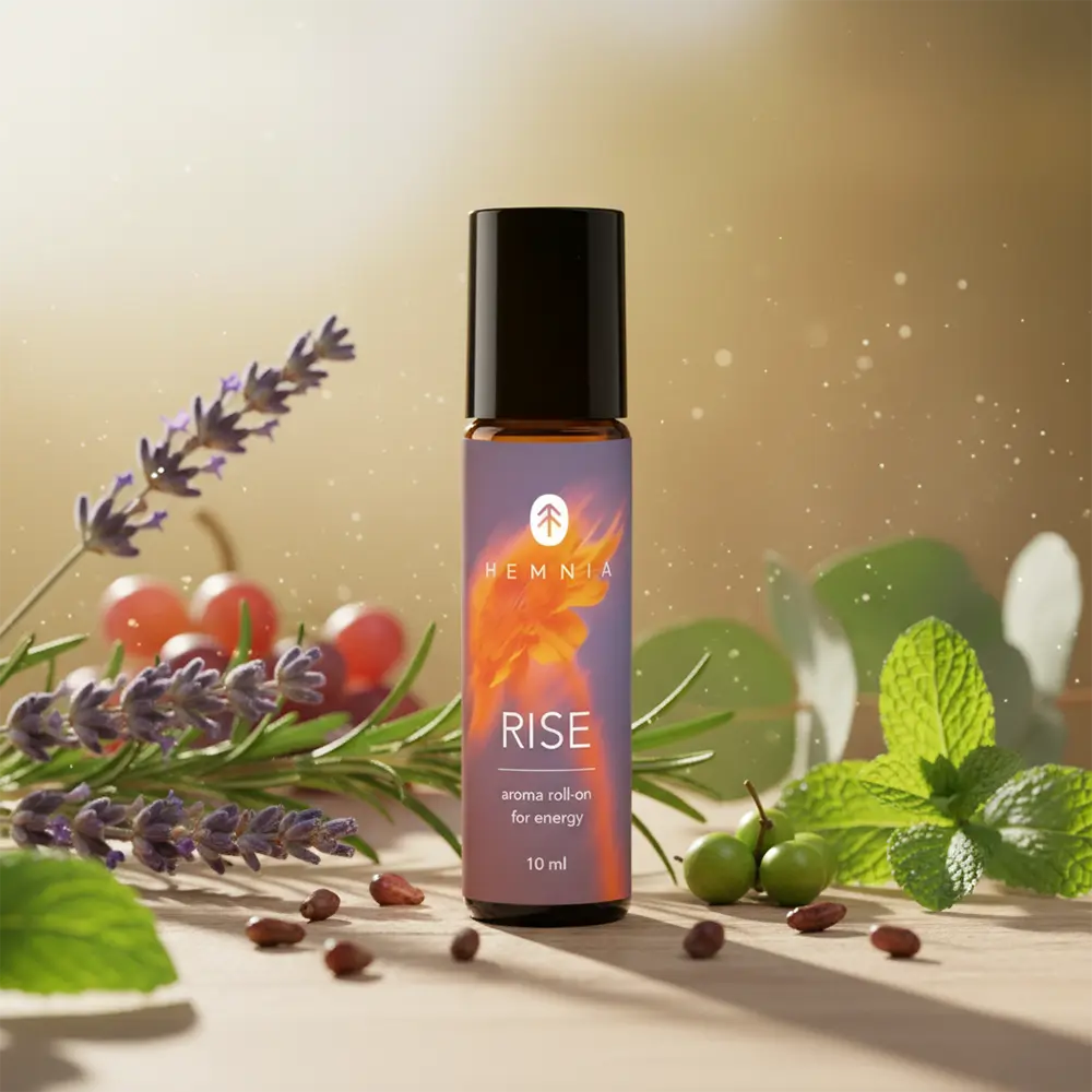 Hemnia RISE: Aróma roll-on pre energiu, 10 ml