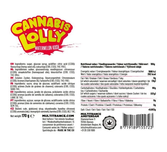 Konopné melónové Kush lízatká – darčeková krabička (10 lízatiek)