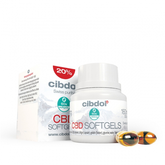 Cibdol CBD mäkké kapsuly 20%, 60 ks x 33,3 mg, 2000 mg