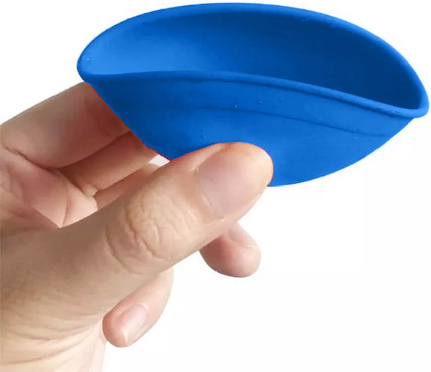 Best Buds Silikonová miska na míchání 7 cm, modrá s bílým logem