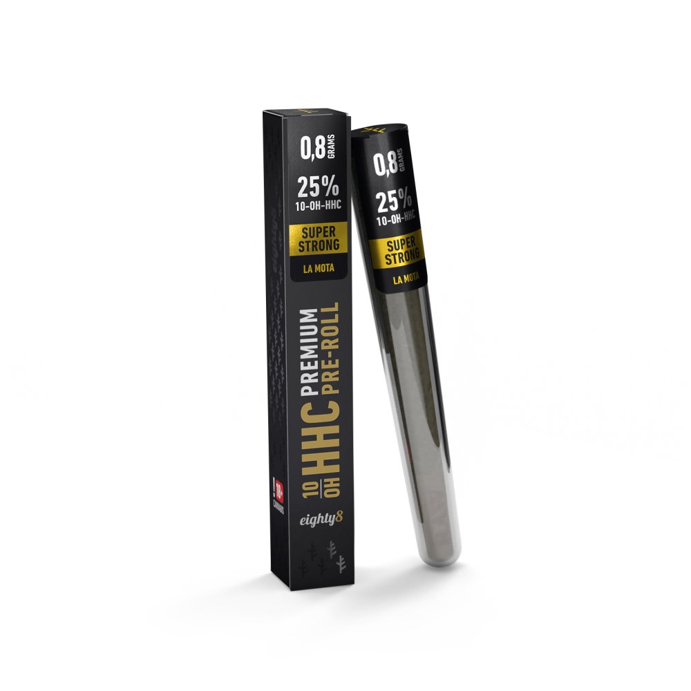 Eighty8 10-OH-HHC Preroll Supersterk La Mota, 25% 10-OH-HHC, 0,8 g