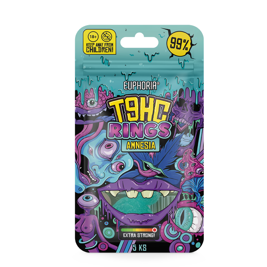 Euphoria T9HC Gummies - Gummies Amnesia, 5 Stk. x 15 mg, 75 mg T9HC