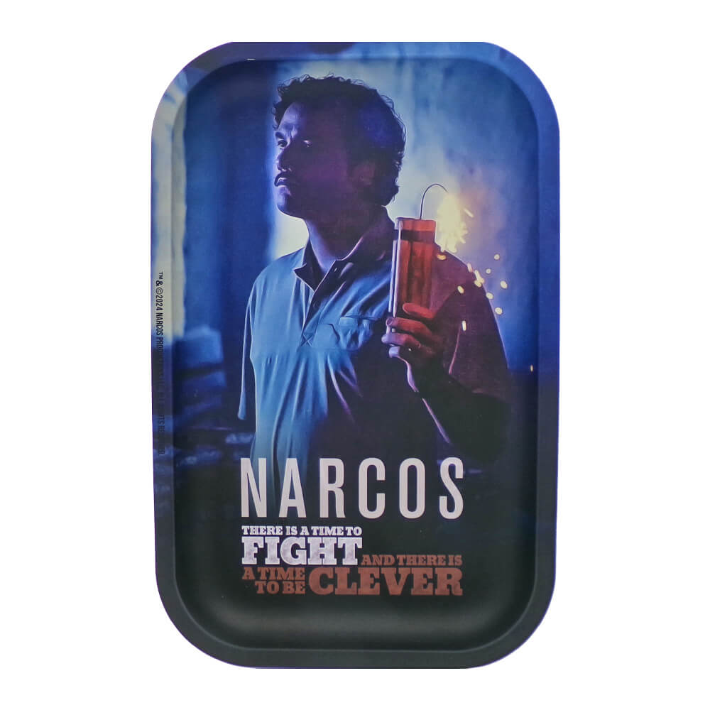 Narcos Kovový táck na kolieskach Pablo Edition, stredný, 17,5 x 27,5 cm