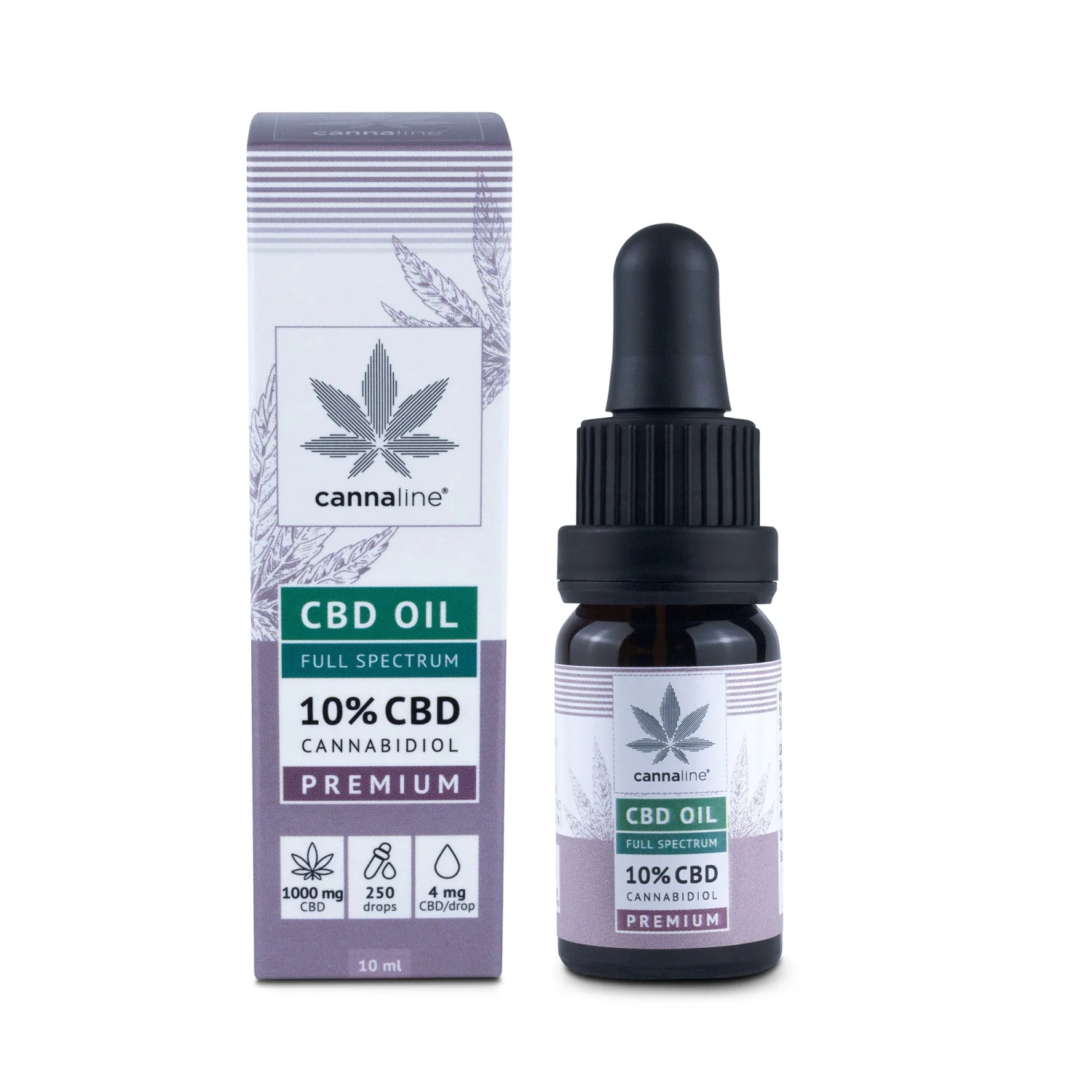 CANNALINE CBD konopný olej 10%, 1000 mg, 10 ml