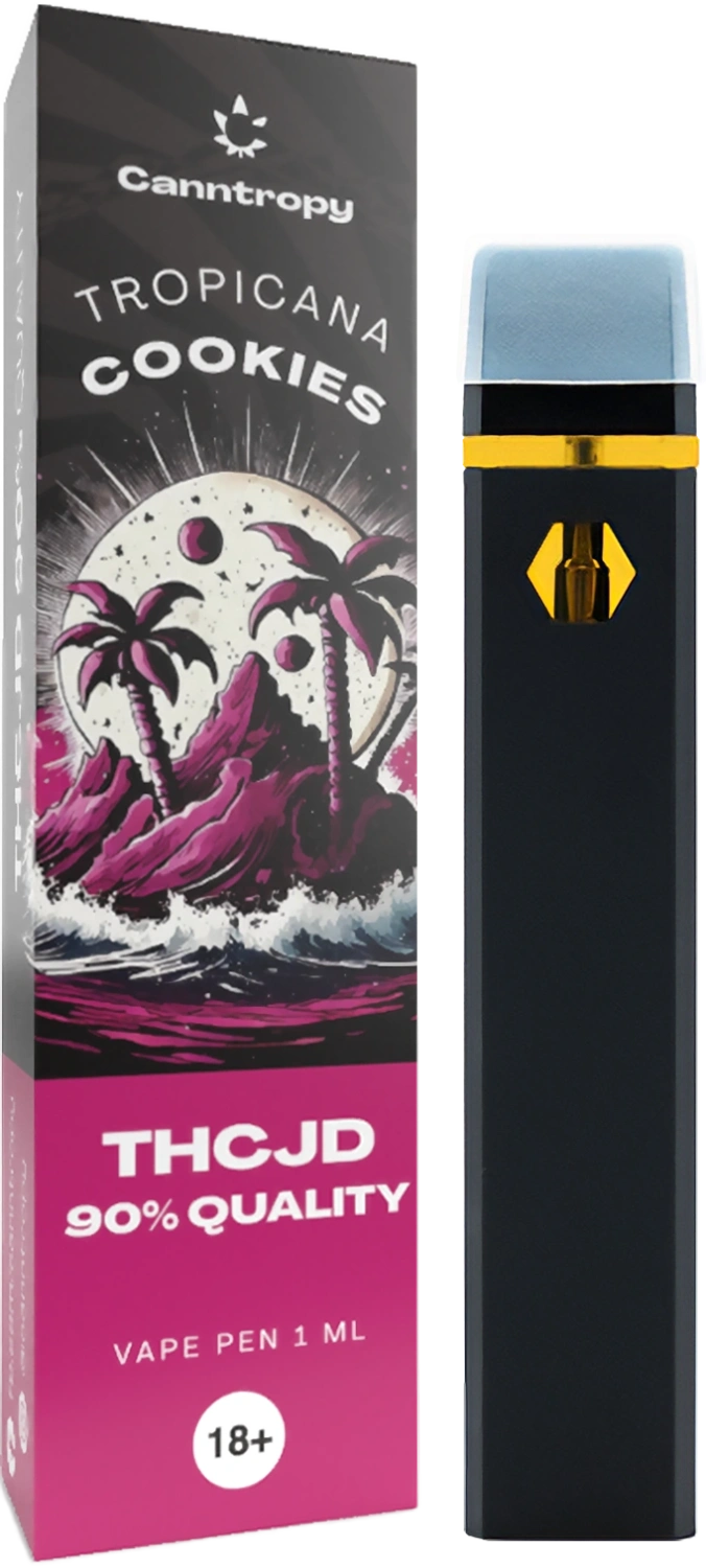 Canntropy THCJD Wegwerp Vape Pen Tropicana Cookies, THCJD kwaliteit 90%, 1 ml