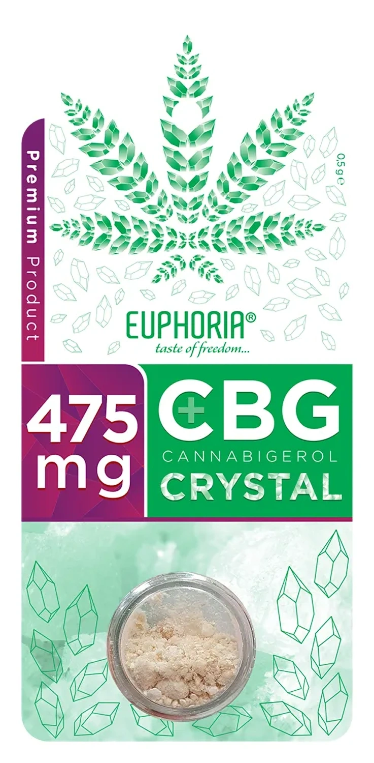 Euphoria Čistý kryštál CBG 475 mg, 0,5 g