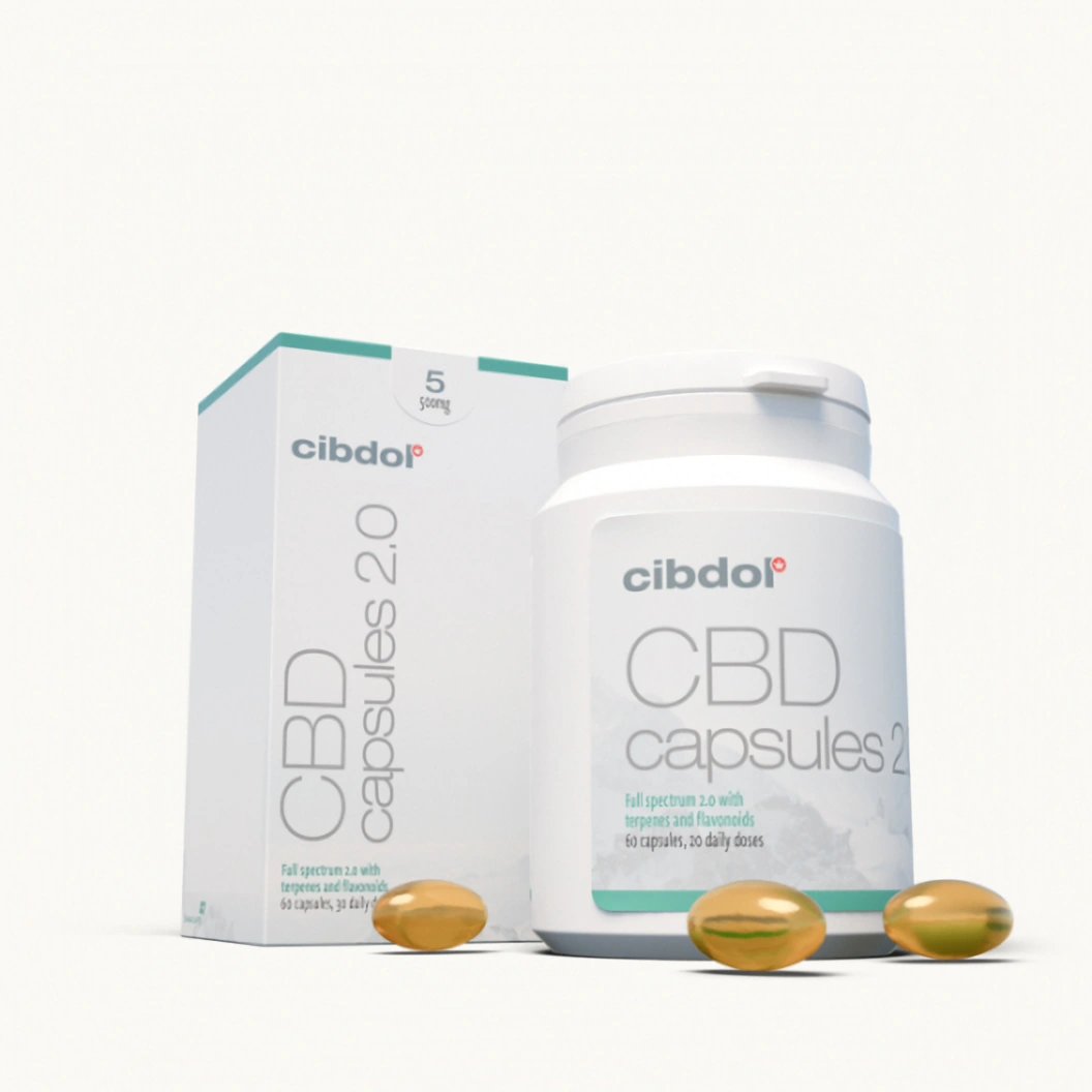 Cibdol Gelové kapsle 5% CBD, 500 mg CBD, 60 kapslí