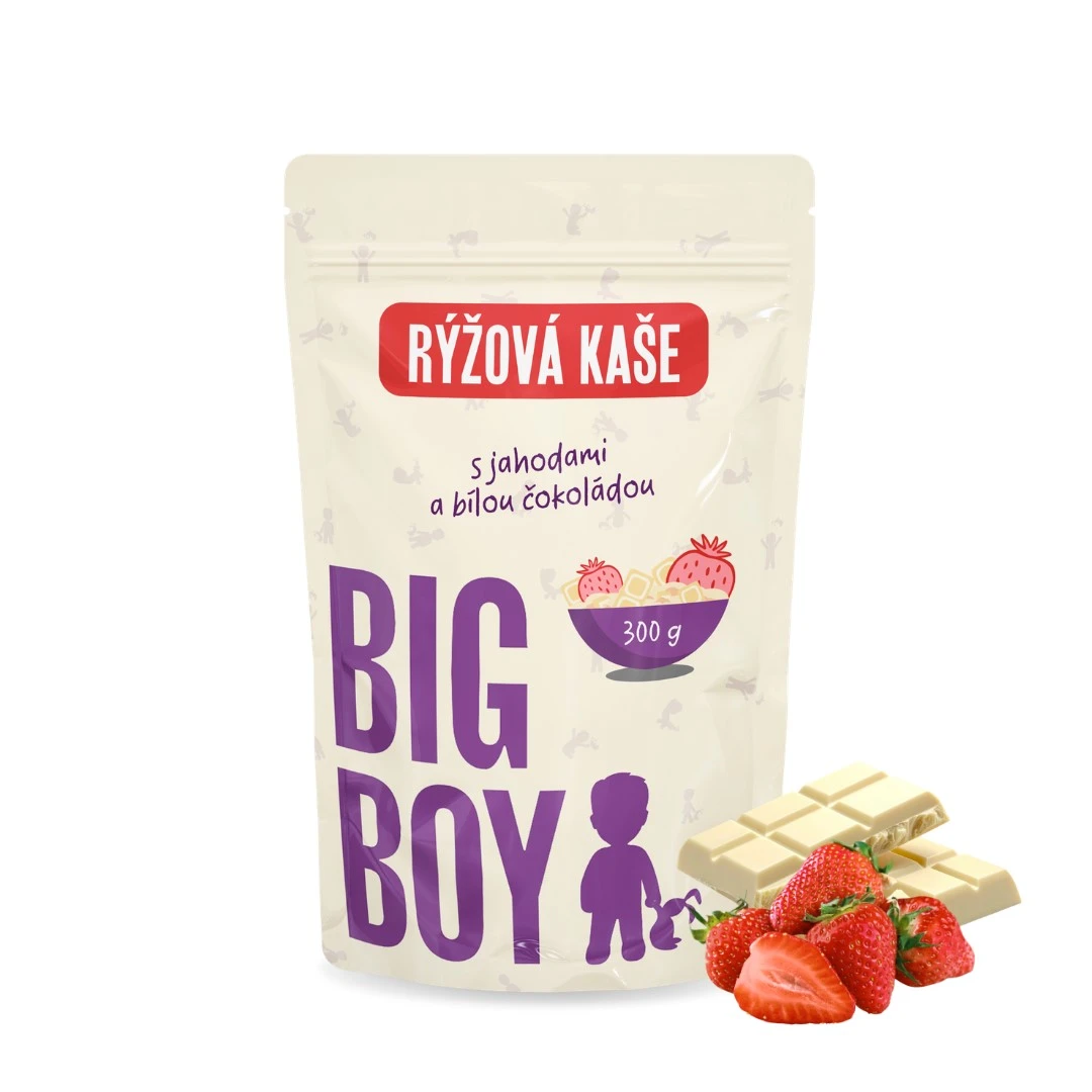 Big Boy rižina kaša 300 g s jagodama i bijelom čokoladom